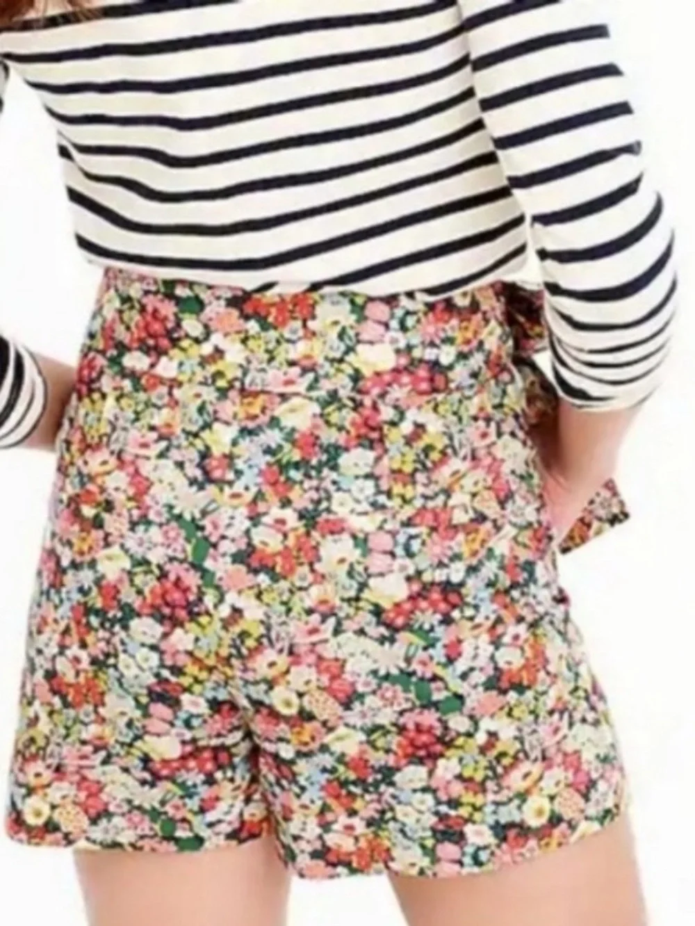 J. Crew x Liberty Tie-waist Short Thorpe Floral Women Romantic Preppy Sz 10 NWT